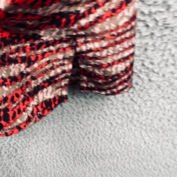 Chicos Womens Top 2 Large Red Tan Sleeveless Pullover Shirt Lightweight Comfy - Picture 3 of 9